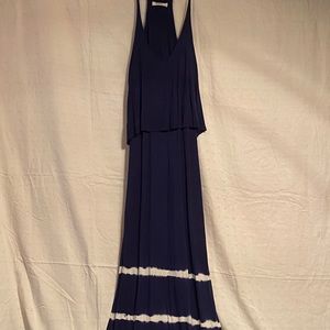 Navy Tie Dye Maxi Dress